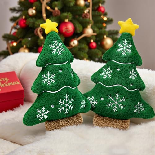 Christmas Tree Shaped Throw Pillows 2-Pack