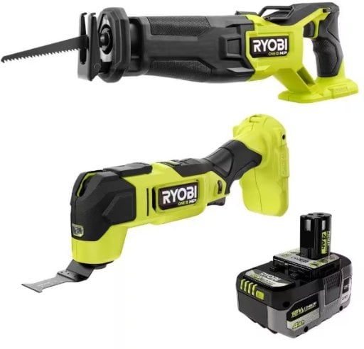 RYOBI ONE+ HP 18V Brushless Cordless Multi-Tool & Reciprocating Saw Kit w/ ONE+ Battery Deal