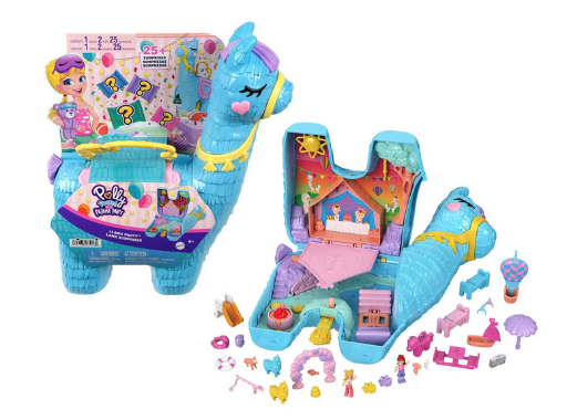 Polly Pocket Large Llama Party Compact w/ 2 Micro Dolls & 25+ Surprise Accessories