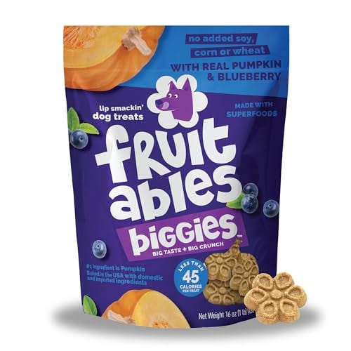 Fruitables Biggies Dog Biscuits Pumpkin and Blueberry Flavor, 16oz  Deal