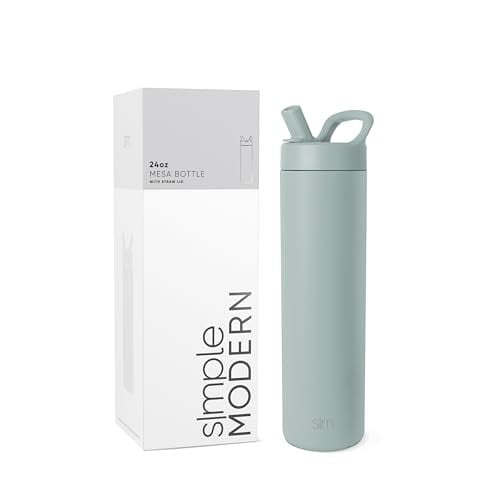 Simple Modern Insulated Stainless Steel Water Bottle w/ Straw lid 24-Oz Deal