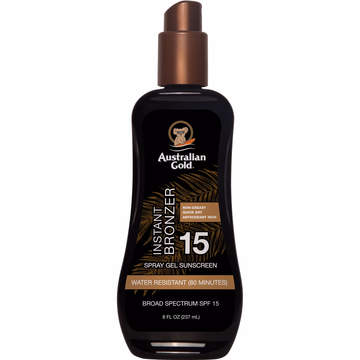 Australian Gold Sunscreen Spray Gel with Instant Bronzer 8 fl oz Deal