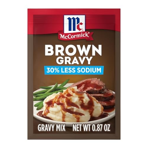 McCormick 30% Less Sodium Brown Gravy Mix 0.87-Oz Deal