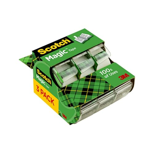 Scotch Magic Tape 3-Pack, 3/4 x 300 Inches