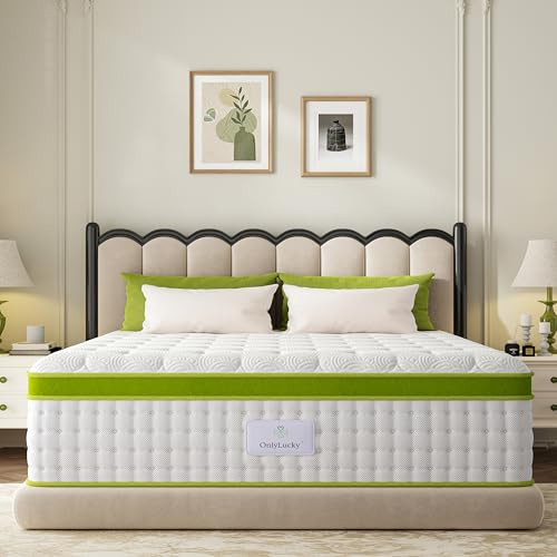 Onlylucky Twin Mattress, 12 Inch Firm Hybrid