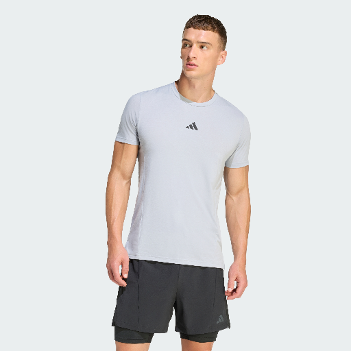 adidas Men's Designed for Training Workout T-Shirt (Halo Silver) Deal