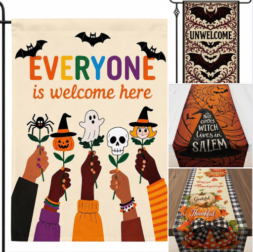 Halloween/Fall Garden Flags & Table Runners Deal