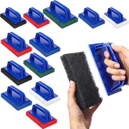 12-Set Heavy-Duty Griddle Cleaning Kit w/ Scouring Pads & Handles