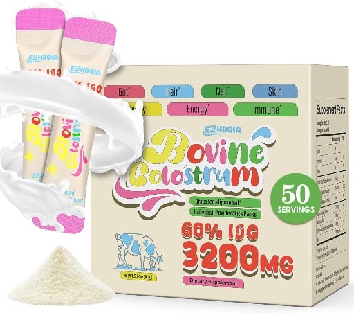Colostrum Supplement Powder - 50 Servings Packets Deal