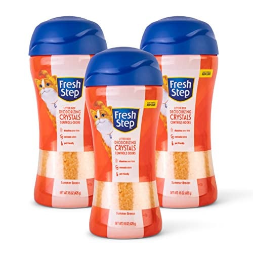 Fresh Step Cat Litter Crystals Deodorizer 3-Pack 15-Ounce (Summer Breeze) Deal
