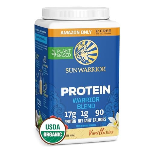 Sunwarrior Organic Plant Based Protein Powder Vanilla 32 Servings Deal