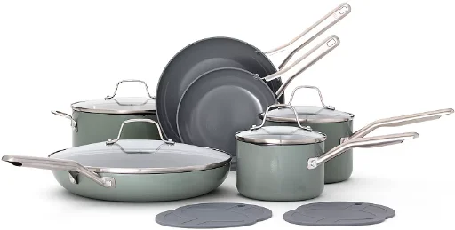 12-Piece Calphalon Ceramic Nonstick Cookware Set Deal