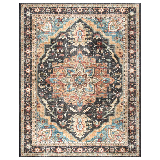 5' x 7' Bungalow Rose Samira Tiefi Medallion Washable Indoor Area Rug