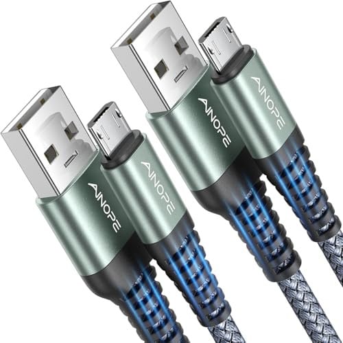 AINOPE 2-Pack 6.6' USB-A to Micro USB Braided Charging Cables Deal