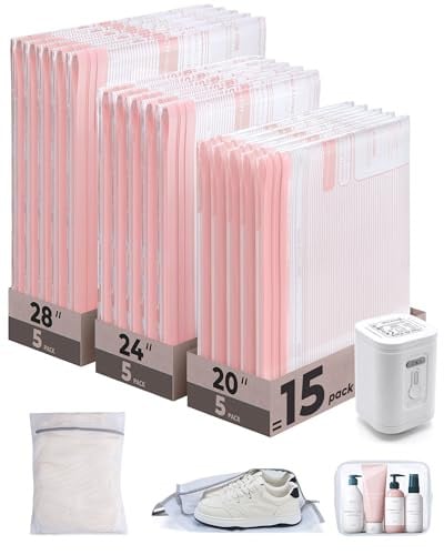 18-Pack BAGSMART Vacuum Bags for Travel with Rechargeable Air Pump Deal