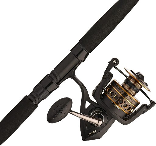 PENN 9' Battle Spinning Fishing Rod and Reel Combo Kit, Size 6000