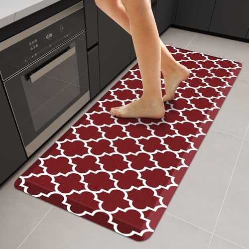 WISELIFE Anti Fatigue Floor Mat - 4/5 Inch (22" x 54", Red) Deal
