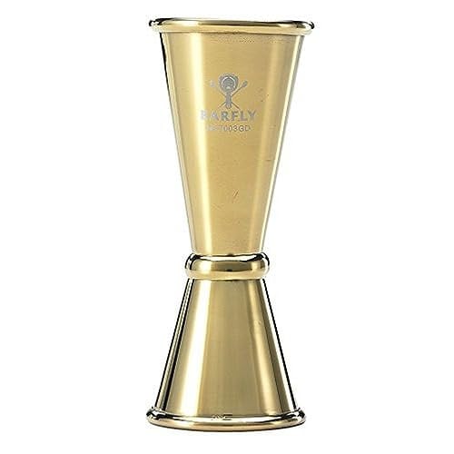 Barfly Japanese Style Jigger, 1 oz x 1-1/2 oz, Gold