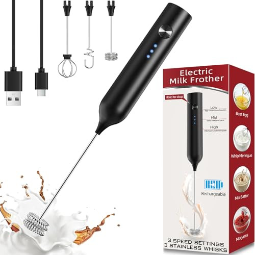 Rechargeable Handheld Milk Frother Wand