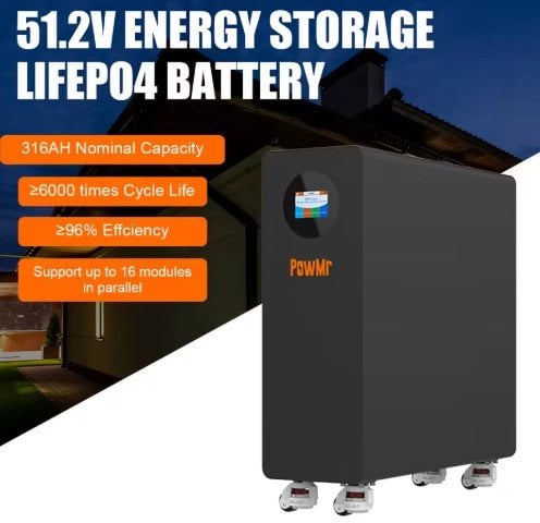 PowMr 48V 316Ah LiFePO4 Battery with CAN RS485 BMS Deal