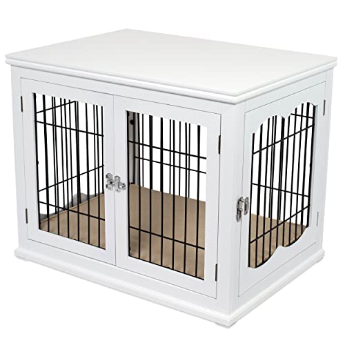 Birdrock Home Decorative Dog Kennel with Pet Bed