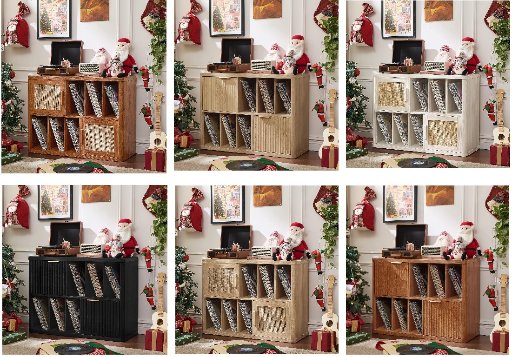 Large Record Player Stand with 450 Album Storage