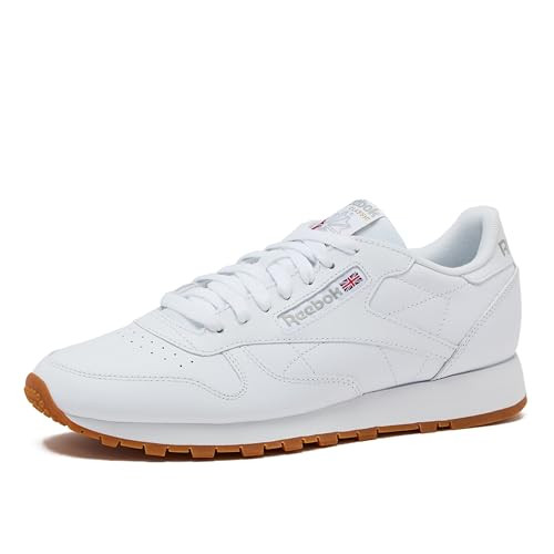 Reebok Men's Classic Leather Sneakers (White/Grey/Gum)