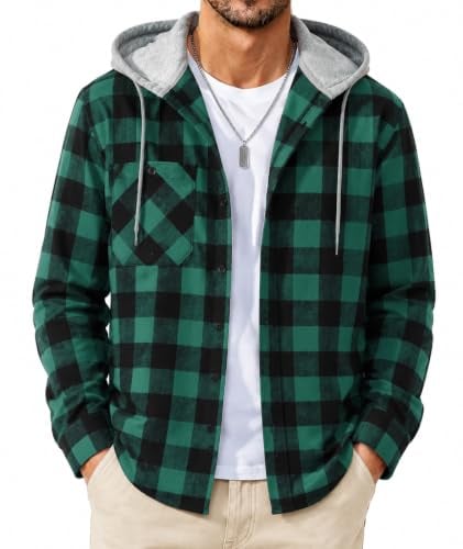 Mens Flannel Hoodie Shirt Deal