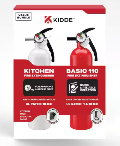 Kidde Class ABC and BC Fire Extinguishers 5.5 lb, 2-Pack