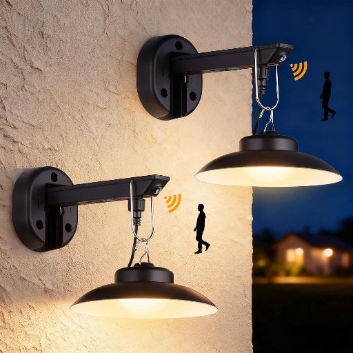 Joyoowild 2-Pack 200-Lumen Solar Barn Lights Deal