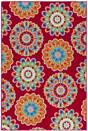 Sonoma Goods For Life Floral Medallion Indoor / Outdoor Area or Throw Rug (3' x 4')