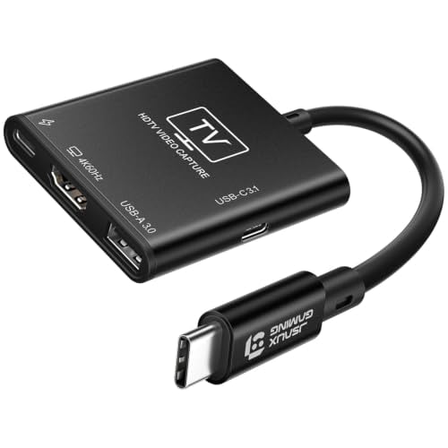 JSAUX Video Capture Card for Nintendo Switch 2/Steam Deck/ROG Ally