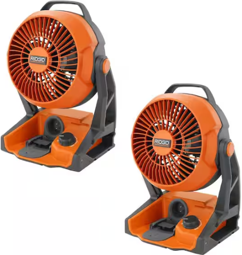 Ridgid 18V Cordless Hybrid Jobsite Fan 2-Pack Deal