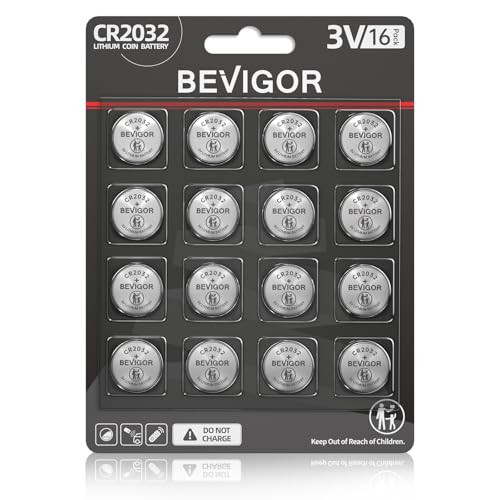 Bevigor 16-Pack CR2032 3V Lithium Coin Battery