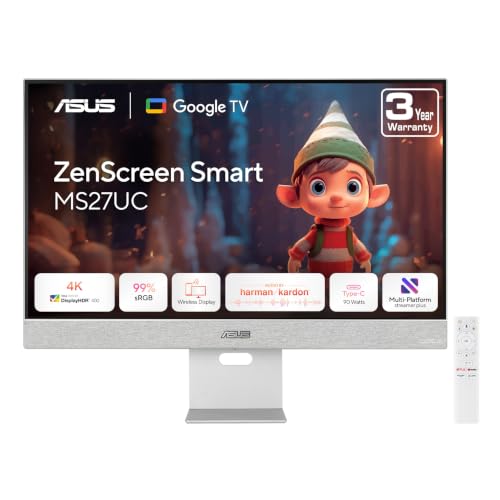 ASUS ZenScreen MS27UC 27 Inch 4K USB-C 90W Google TV Smart Monitor Deal