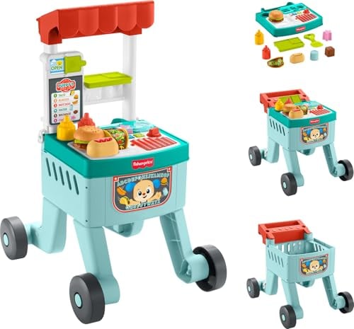 Fisher-Price Baby 4-in-1 Snack Cart Push Walker & Learning Activity Toy 14-Piece Deal