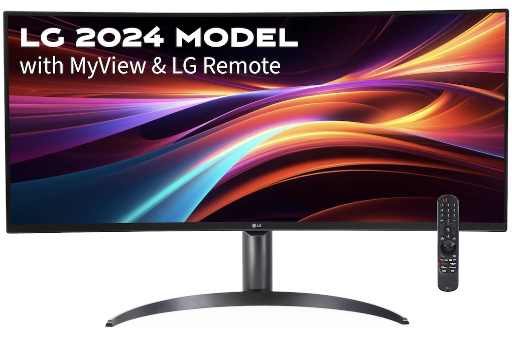 LG 34" WQHD IPS Curved Smart Monitor with MyView 100Hz 5ms