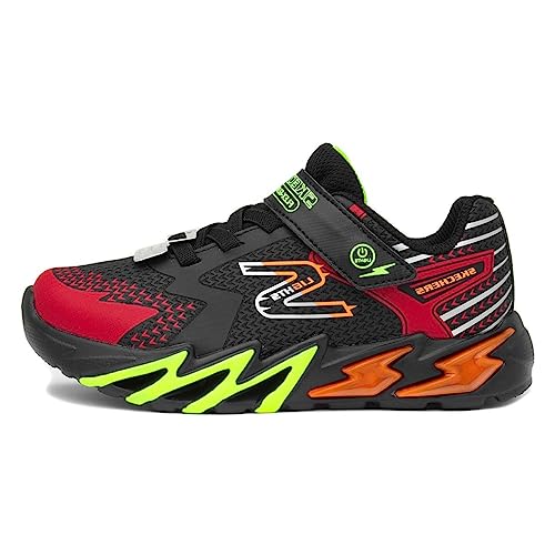 Skechers Unisex-Child Flex-Glow Bolt Light-Up Midsole