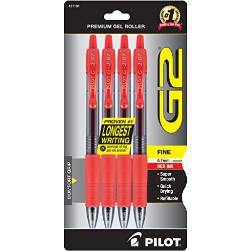 Pilot G2 Premium Refillable & Retractable Rolling Ball Gel Pens, Fine Point 0.7mm, Black, 12-Pack Deal