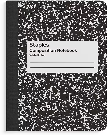 Staples Composition Notebook, 9.75” x 7.5”, Wide Ruled, 100 Sheets Deal