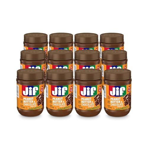 12 Pack of Jif Peanut Butter Chocolate, 15 Oz.