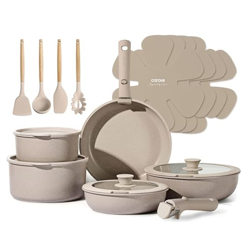 CAROTE 19-Piece Nonstick Pots and Pans Set