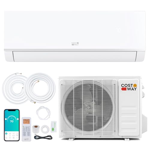 Costway 12000 BTU 20 SEER2 Wifi Enabled Mini Split Air Conditioner & Heater
