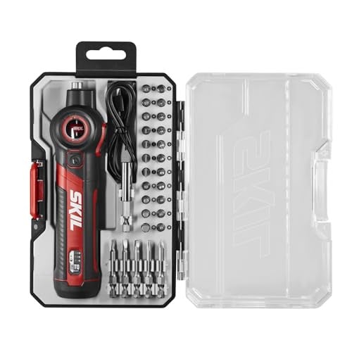 SKIL Twist 2.0 Rechargeable 4V Screwdriver w/ Pivoting Head & 28pc Bit Set Deal