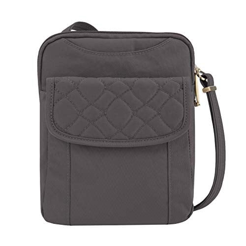 Travelon Anti-Theft Signature Quilted Slim Pouch (Smoke) Deal