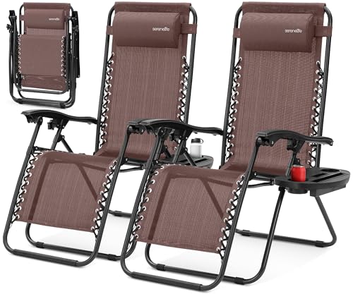 SereneLife Zero Gravity Lounge Chairs Set of 2 Deal