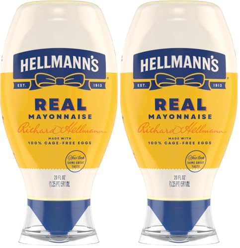 Hellmann's Real Mayonnaise Squeeze Bottle, 2-Pack 20 oz