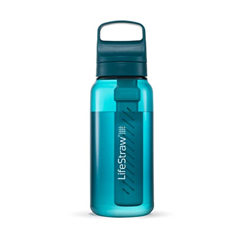 LifeStraw Go Series BPA-Free Water Filter Bottle 1L Laguna Teal