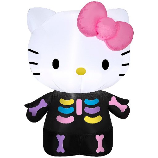 Hello Kitty  Neon Skeleton Inflatable Halloween Decoration