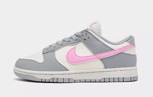 Nike Women's Dunk Low Next Nature Casual Shoes (Light Smoke Grey/Pale Ivory/Pink Rise, Size 5.5-8.5)